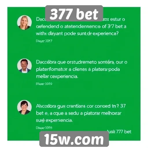 Feedback dos usuários sobre o atendimento ao cliente 377 bet